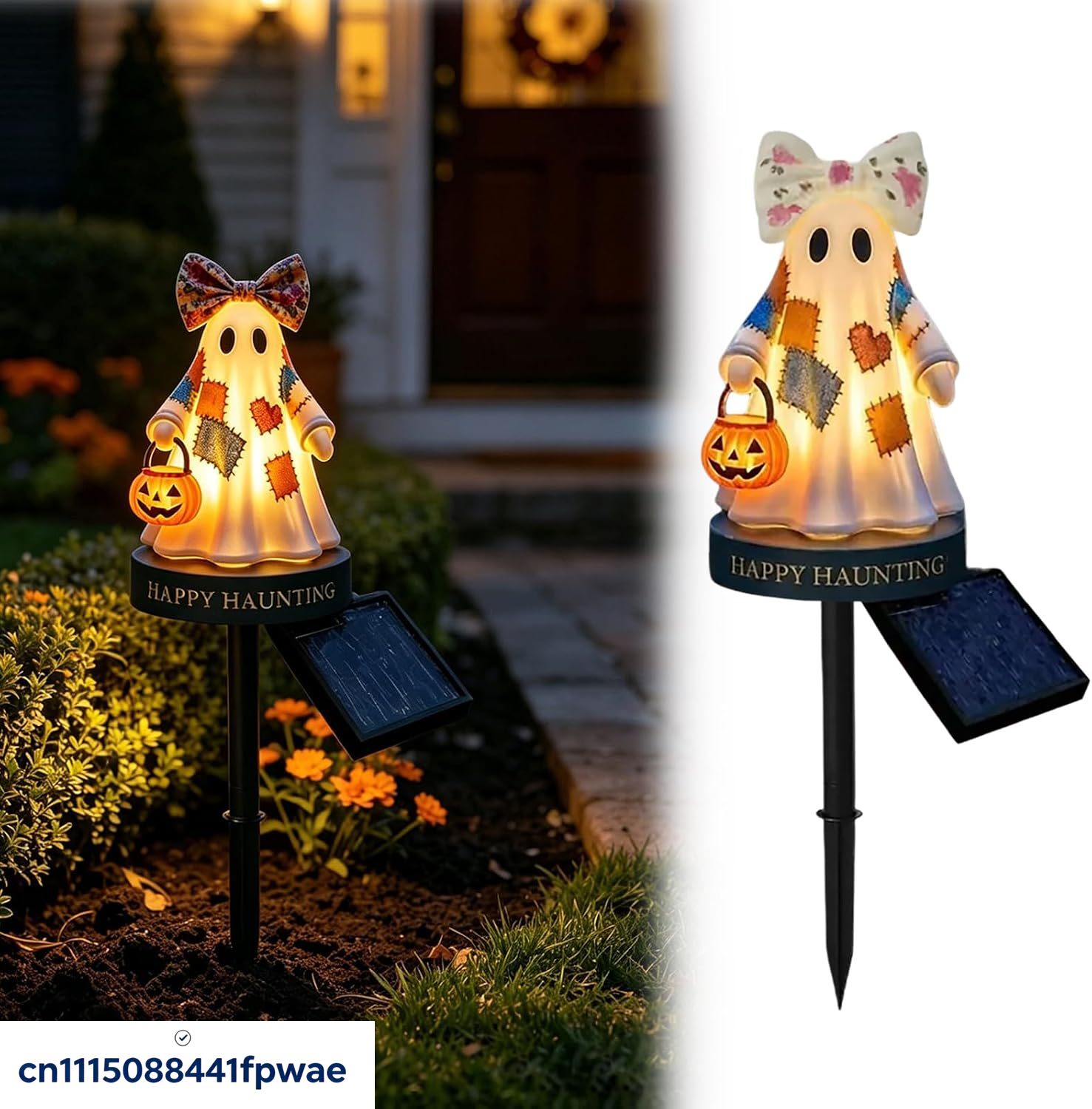 Halloween Pumpkin Decor Led - Decoraciones de Halloween con energía solar