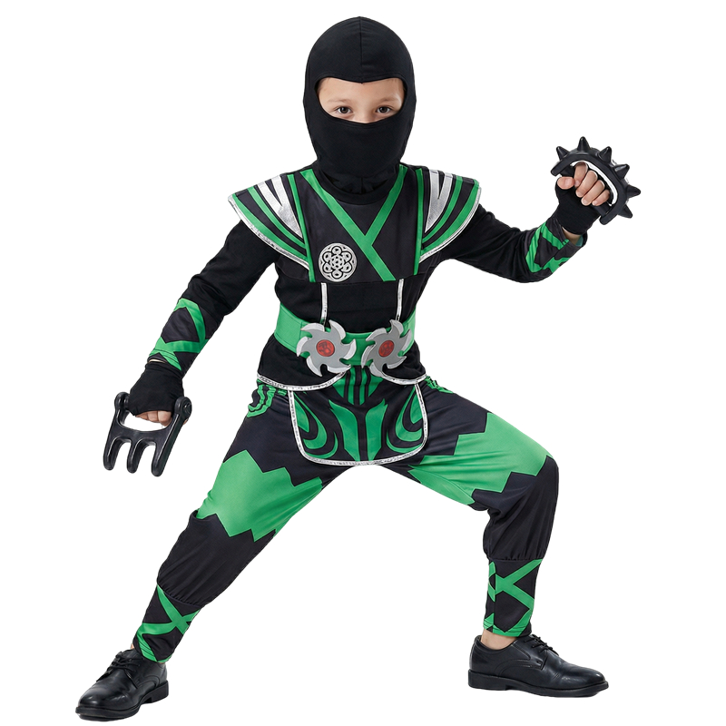 Halloween Costume Kids - Disfraz de Ninja Verde para Niños
