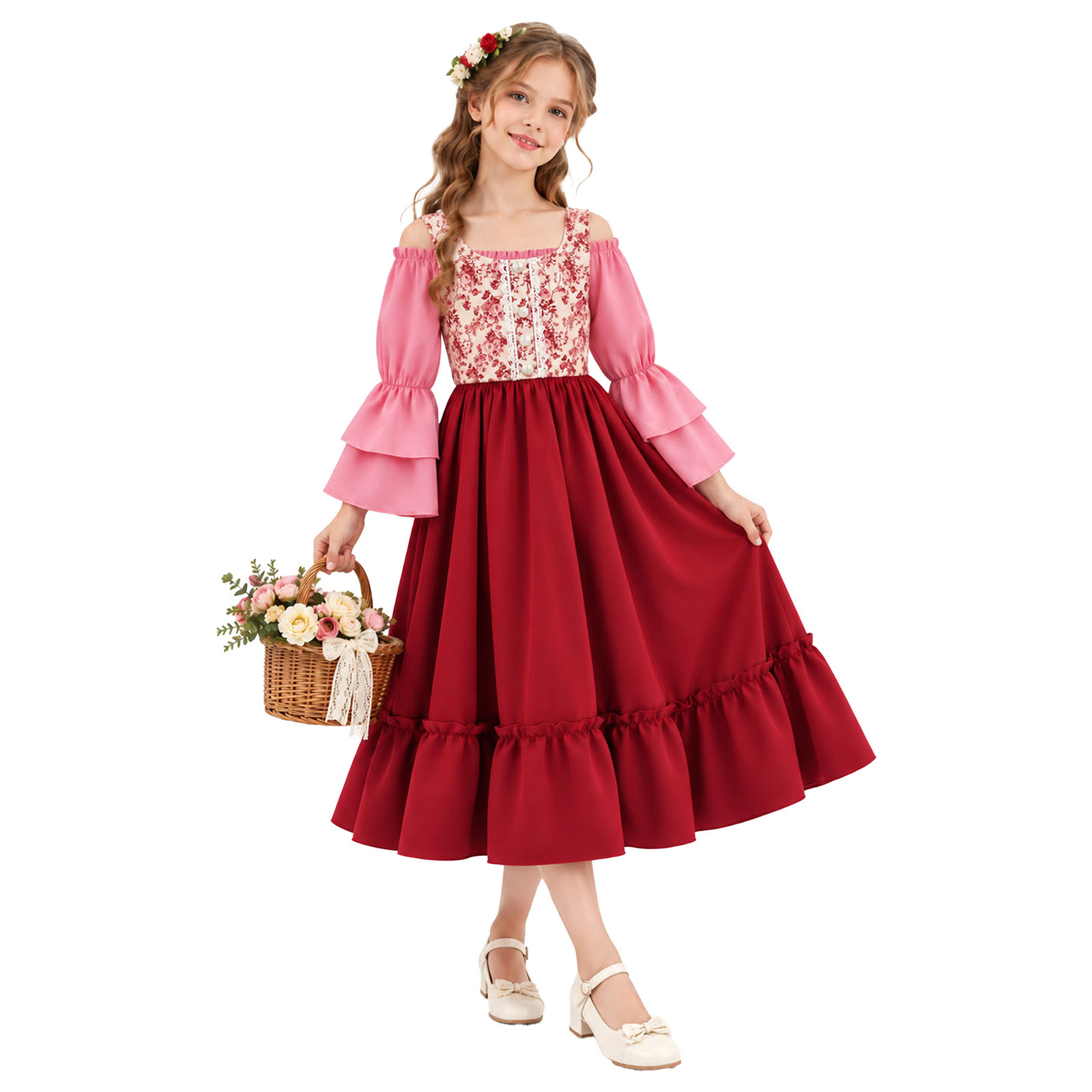 Halloween Costume Kids - Disfraz de Renacimiento Medieval para Niñas,