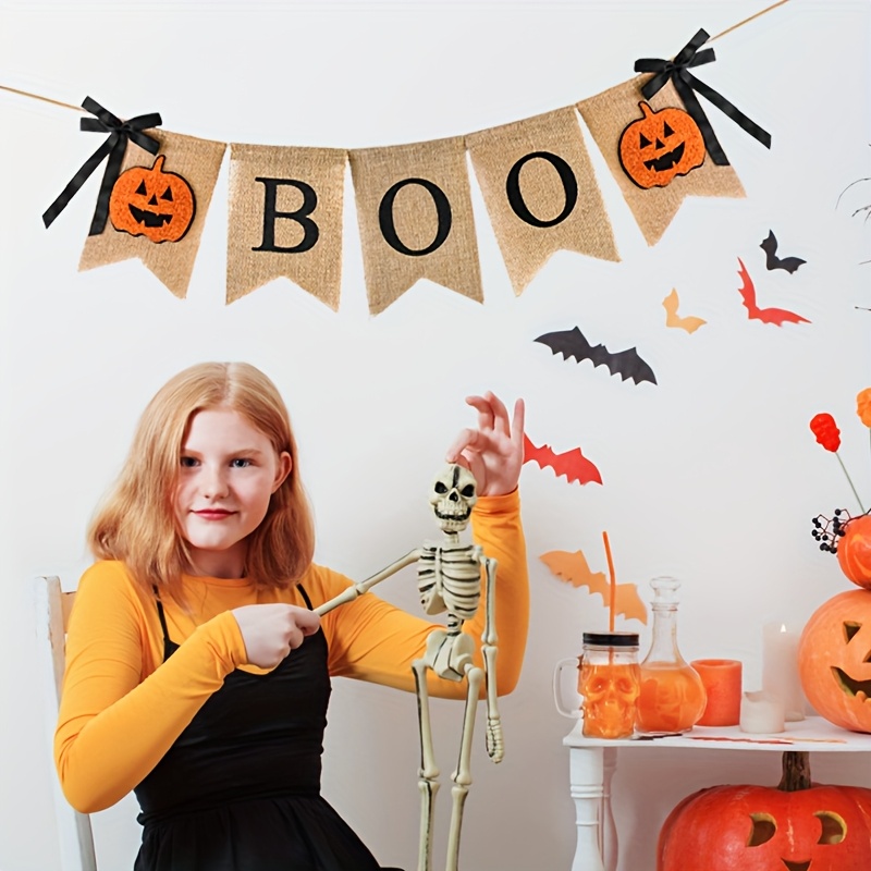 Pumpkin Lantern Halloween - 1 Juego de Pancartas Rústicas de