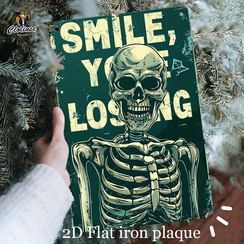 Letrero Metálico Vintage con D - Halloween Skeleton Decoration reseña y precio
