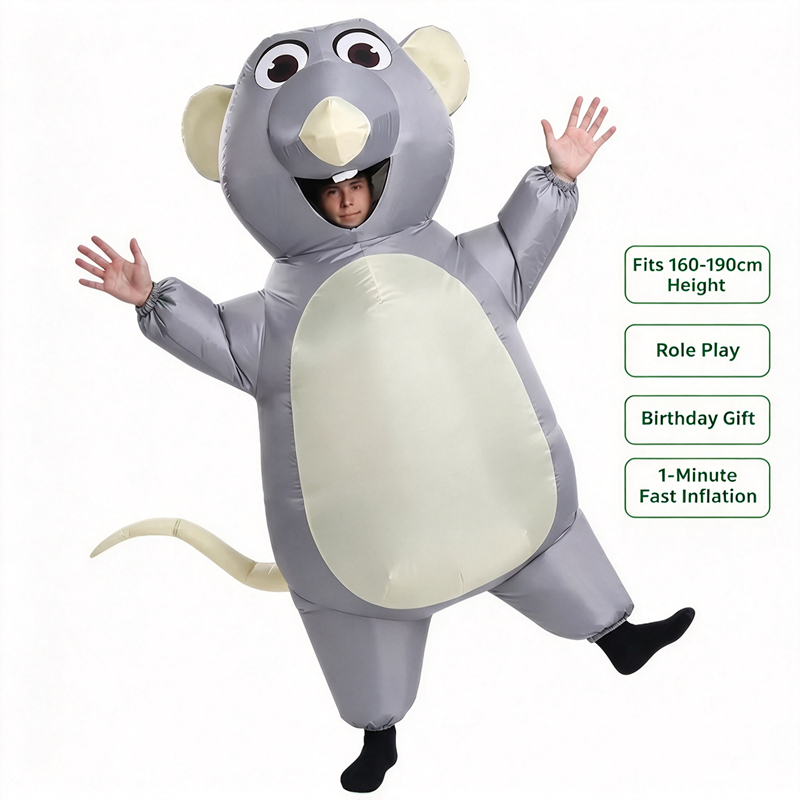 Disfraz de ratón gris inflable - Halloween Costume Kids reseña y precio
