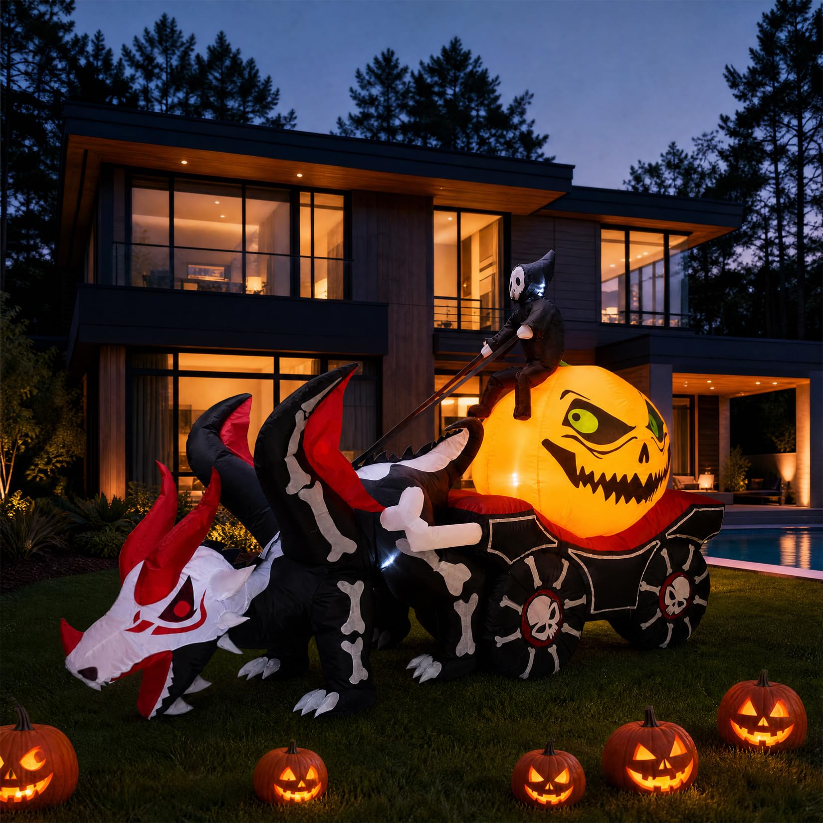 Carroza de calabaza inflable c - Halloween Pumpkin Decor Led reseña y precio