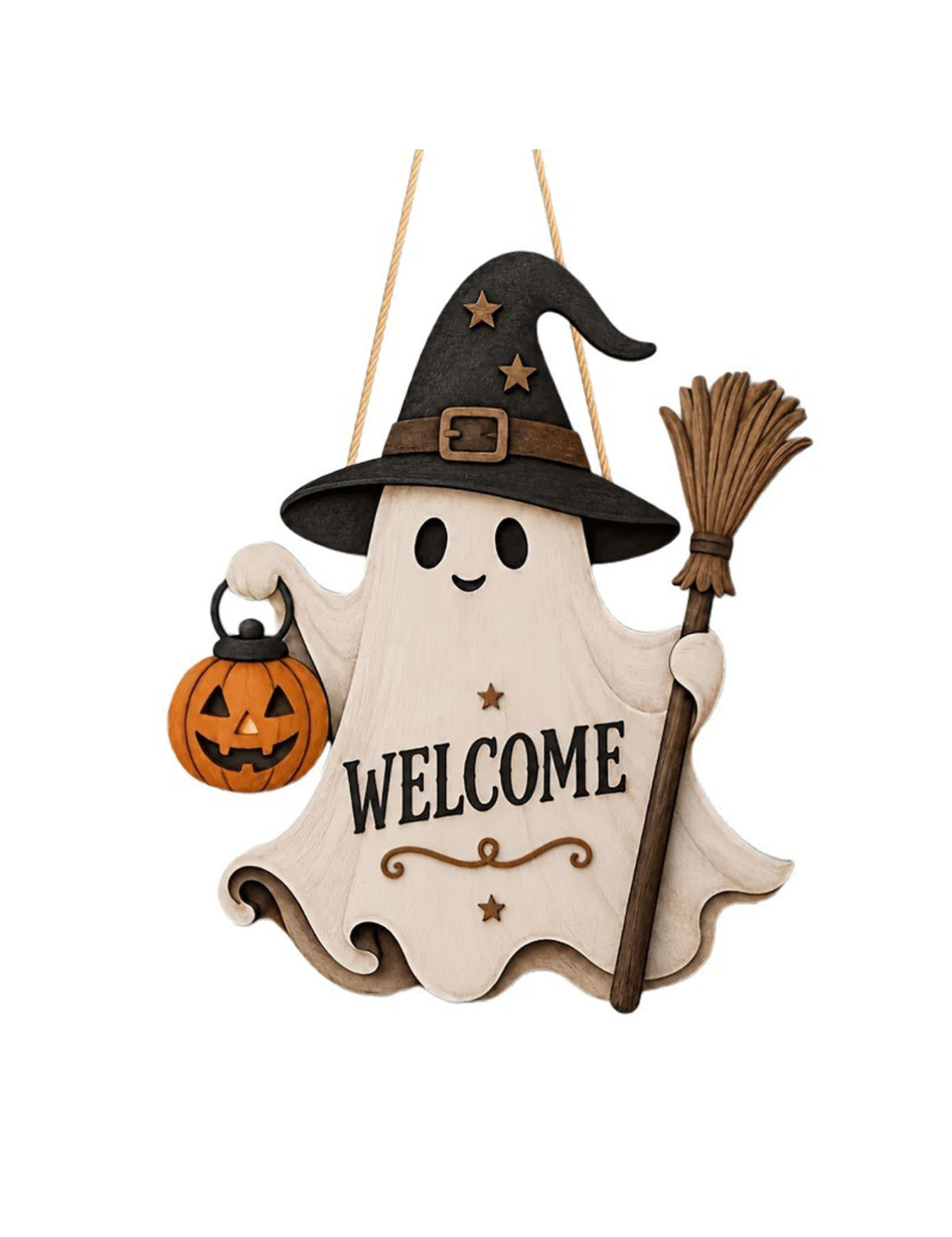 Placa de madera para puerta de - Pumpkin Lantern Halloween reseña y precio