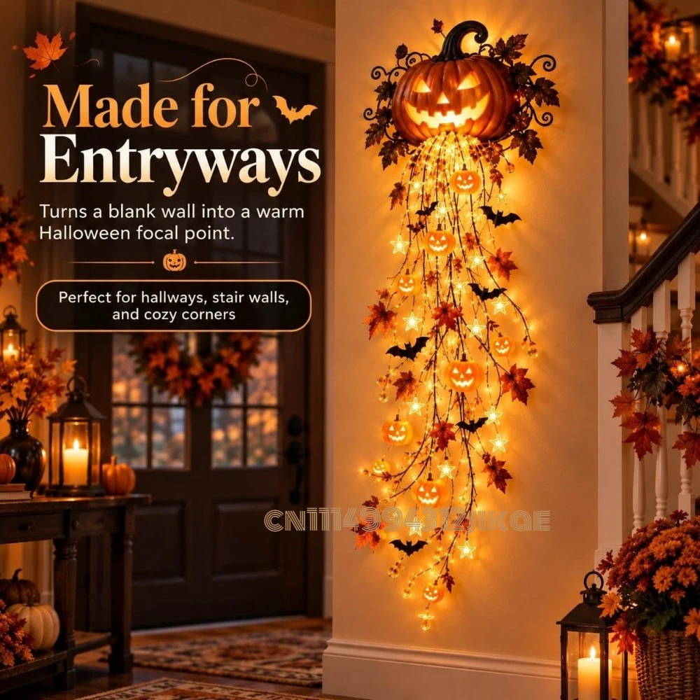 Colección de luces de pared en - Halloween Led String Lights Orange reseña y precio