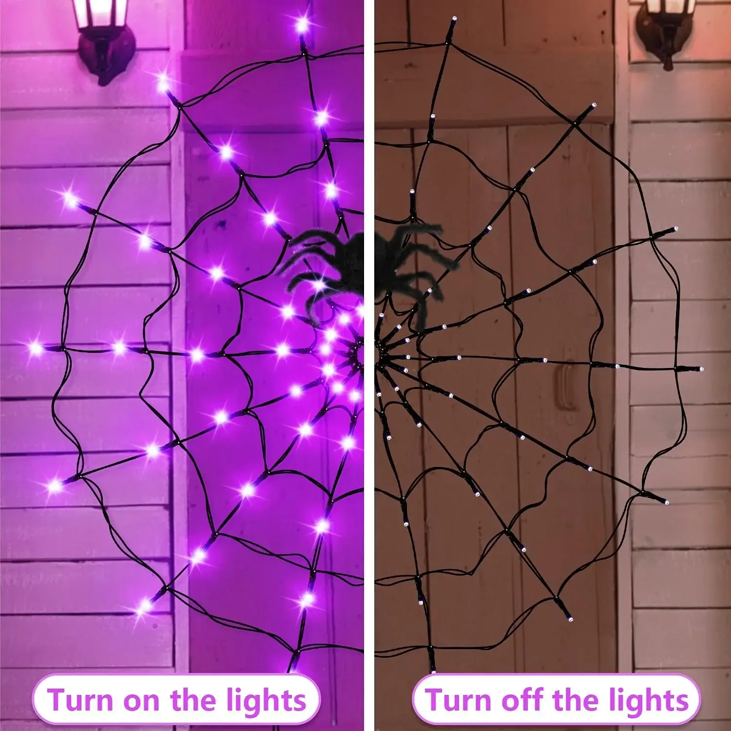 Guirnalda de Luces LED de Hall - Spider Web Halloween Decoration reseña y precio