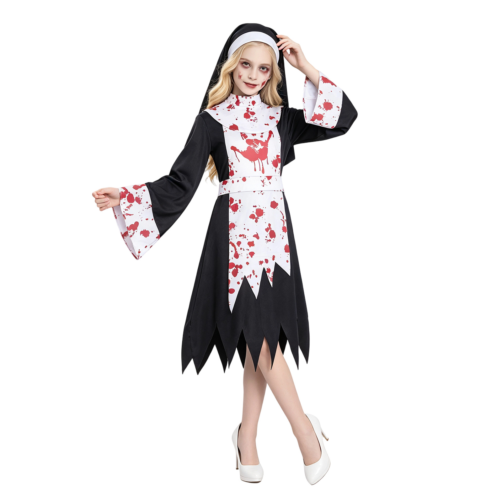 Disfraz de Monja Oscura Aterra - Halloween Costume Kids reseña y precio