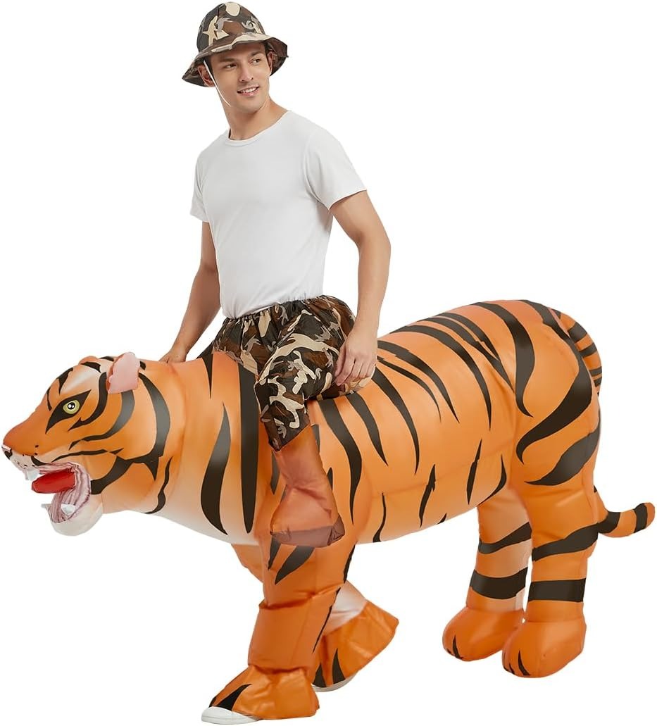 Disfraz de tigre inflable para - Halloween Costume Adult reseña y precio