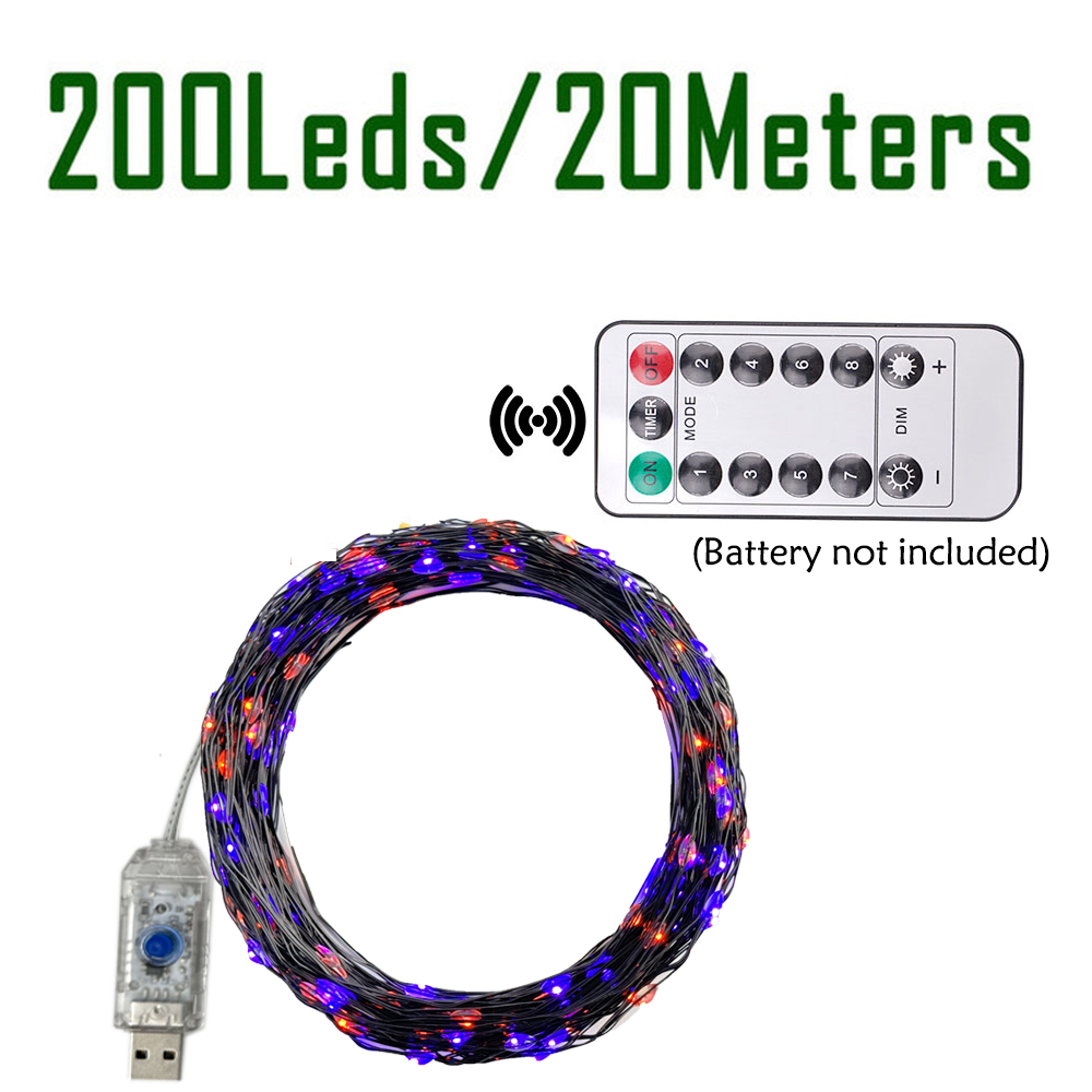 Guirnalda de luces LED de 100/ - Halloween Led String Lights Orange reseña y precio
